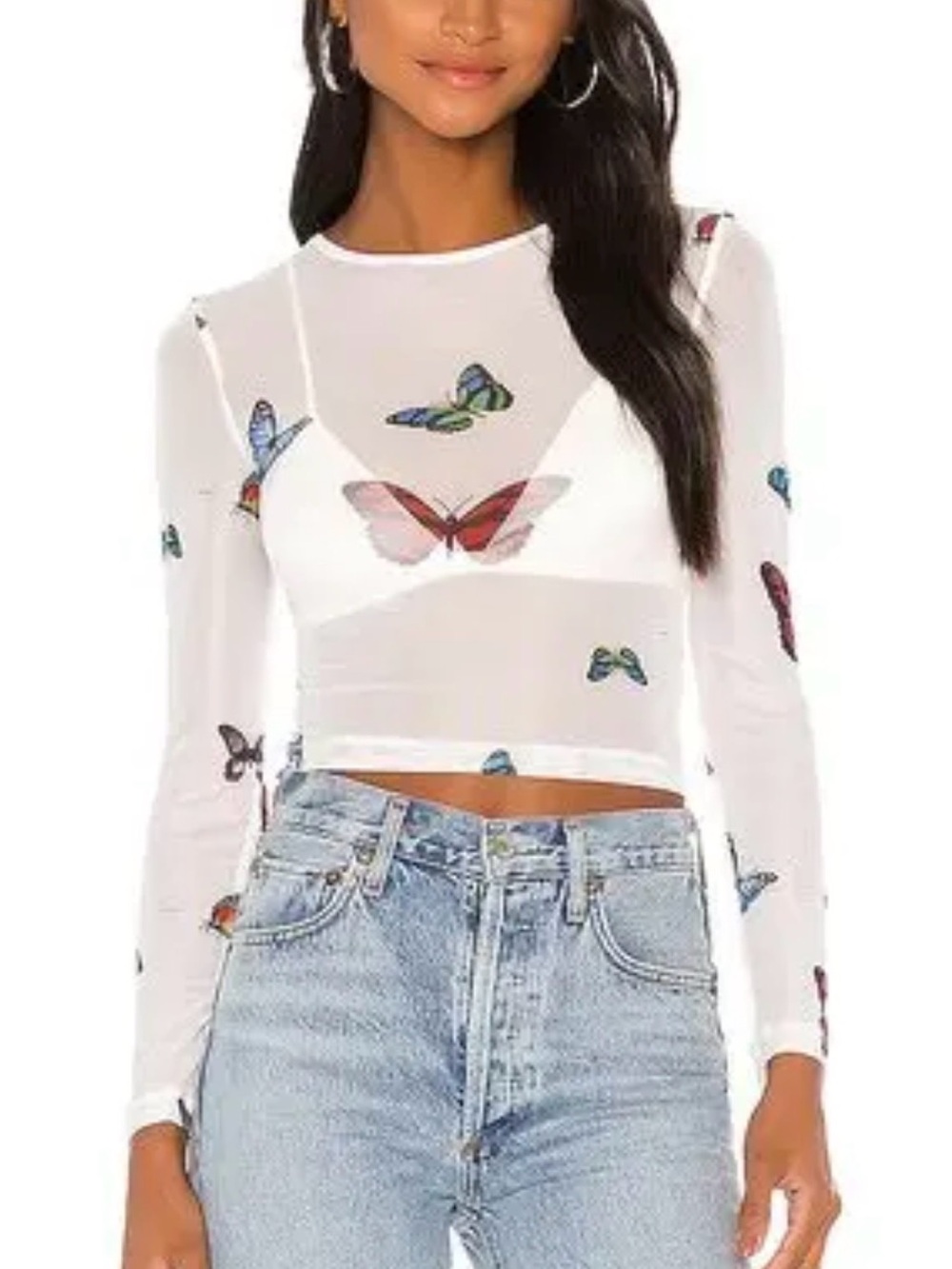 Butterfly mesh superdown top